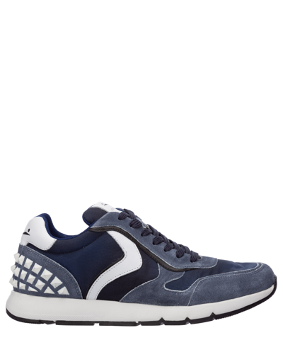 Shop Voile Blanche Reubent Studs Sneakers In Blue
