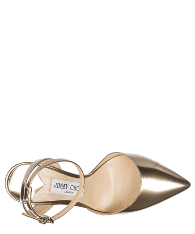 Shop Jimmy Choo Micky 100 Heeled Sandals In Gold