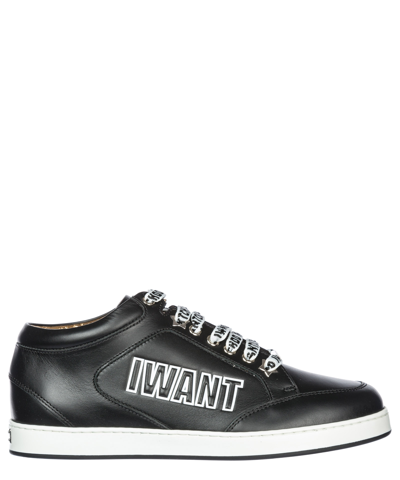 Shop Jimmy Choo Miami Sneakers In Black