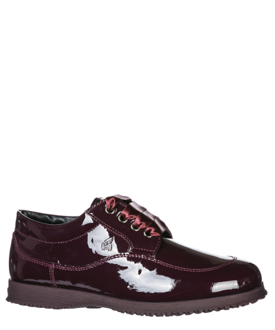 Shop Hogan Traditional Derby Shoes In Red