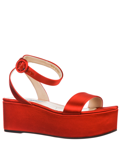 Shop Prada Wedges In Red