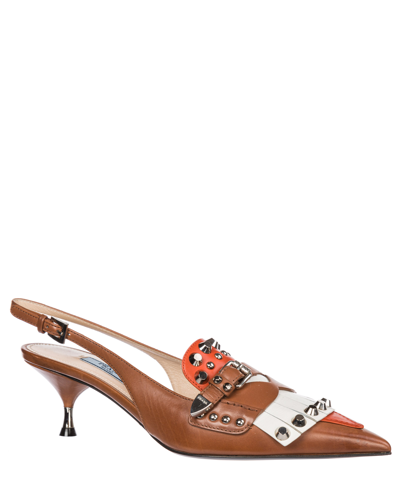 Shop Prada Pumps In Brown