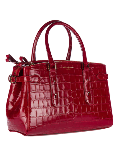 Shop Aspinal Of London Book Street Handbag In Red