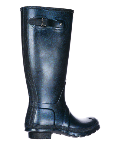 Shop Hunter Wellington Tall Rain Boots In Blue
