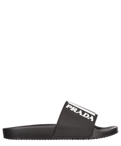 Shop Prada Slides In Black