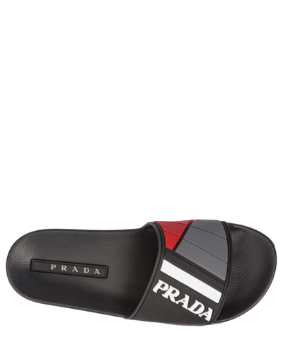 Shop Prada Slides In Black