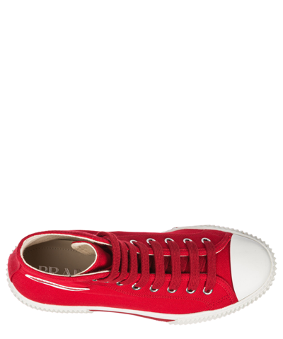 Shop Prada High-top Sneakers In Red
