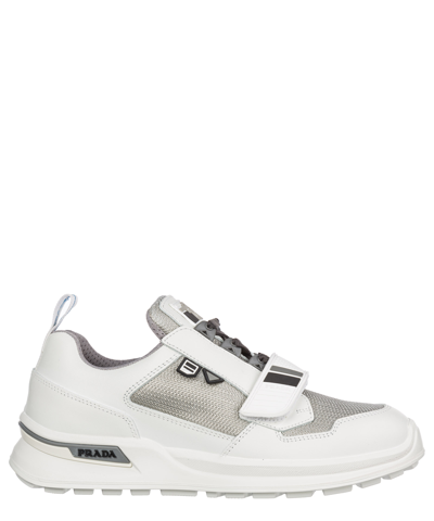 Shop Prada Wrk Sneakers In White