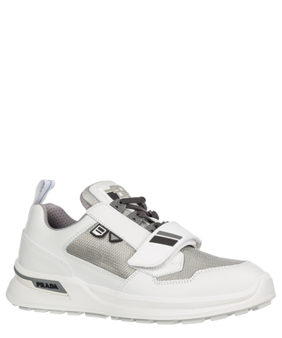 Shop Prada Wrk Sneakers In White