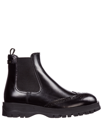 Shop Prada Ankle Boots In Black