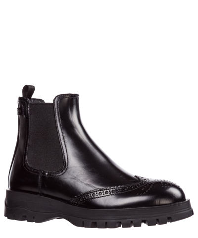 Shop Prada Ankle Boots In Black