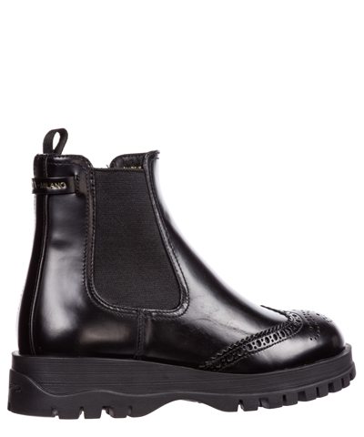 Shop Prada Ankle Boots In Black