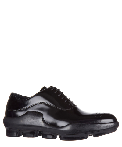 Shop Prada Oxford Shoes In Black