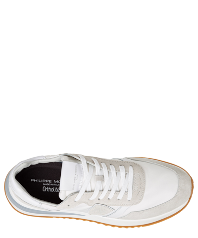Philippe Model Tropez 2.1 Sneakers With Suede Inserts In White