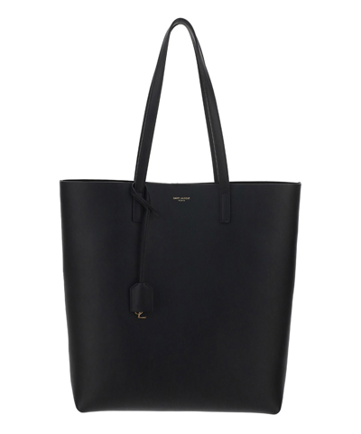 Shop Saint Laurent N/s Tote Bag In Black