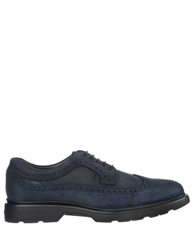 Shop Hogan Route - H304 Derby Shoes In Blue