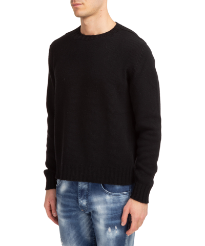 Shop Palm Angels Curved Logo Sweater In Black