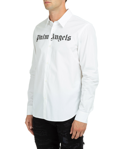 Shop Palm Angels Shirt In White