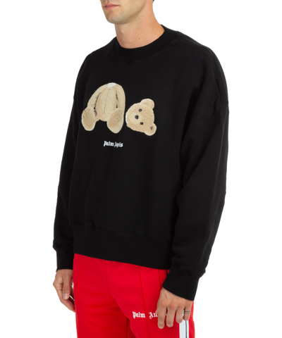Shop Palm Angels Bear Sweatshirt In Black