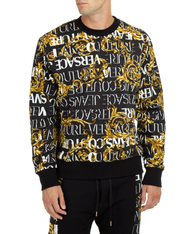 Shop Versace Jeans Couture Logo Couture Sweatshirt In Black