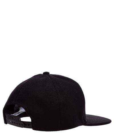 Shop Moschino Double Question Mark Hat In Black