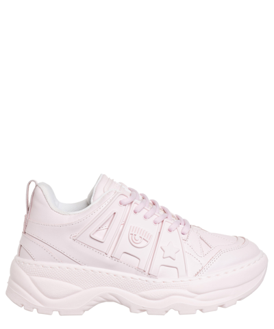 Chiara Ferragni Sneakers In Rose-pink Leather In Pink