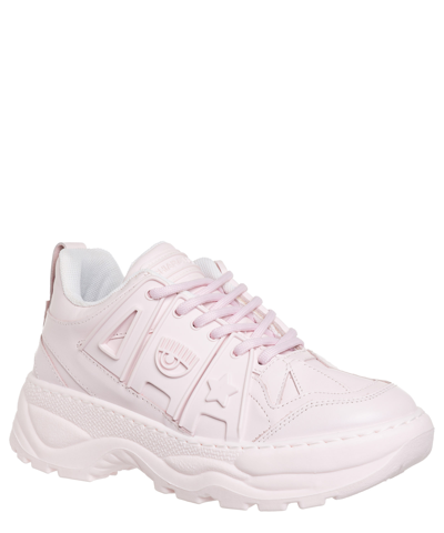 Chiara Ferragni Sneakers In Rose-pink Leather In Pink