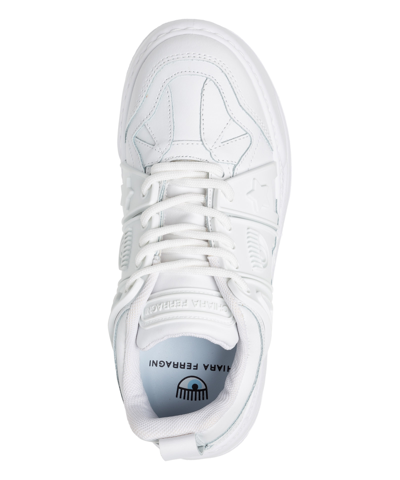 Shop Chiara Ferragni Eye Fly Sneakers In White