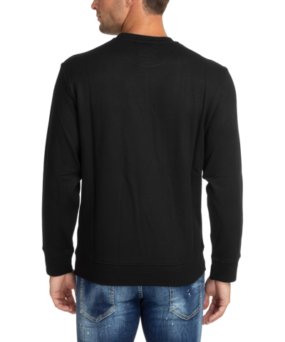 Emporio Armani Cotton Blend Crewneck Sweatshirt In Black
