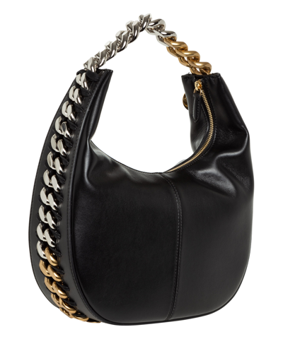 Shop Stella Mccartney Frayme Hobo Bag In Black