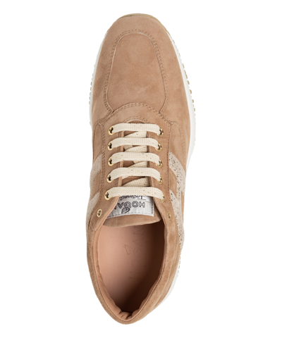 Shop Hogan Interactive Sneakers In Beige