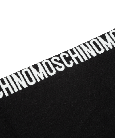 Moschino Wool Scarf In Black