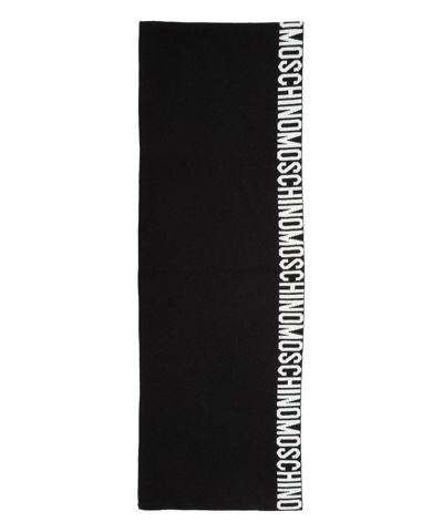Moschino Wool Scarf In Black