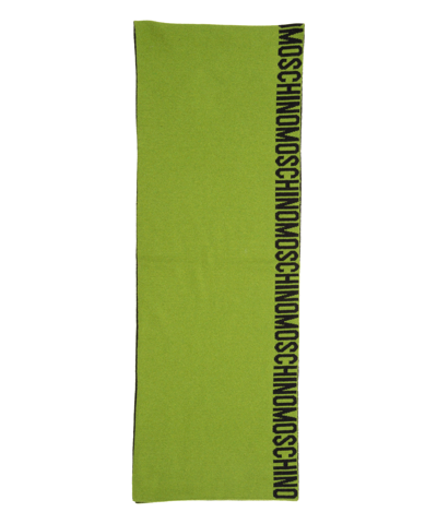 Moschino Cashmere Wool Scarf In Green