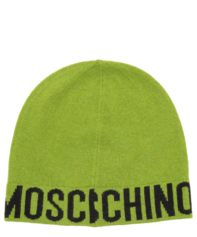 Shop Moschino Beanie In Green