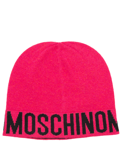 Shop Moschino Beanie In Pink