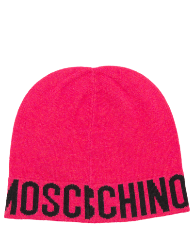 Shop Moschino Beanie In Pink