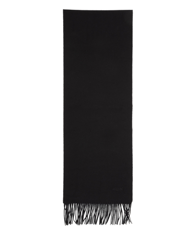 Shop Moschino Wool Scarf In Black