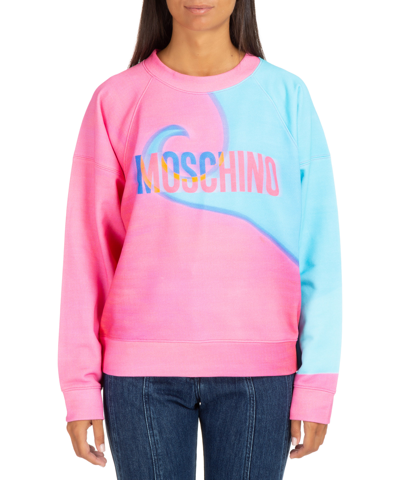 Shop Moschino Projection Sweatshirt In Pink