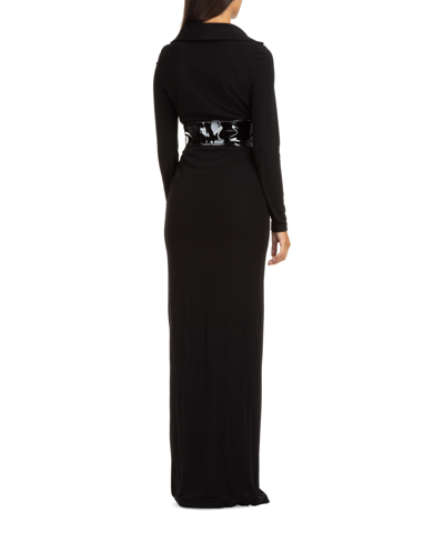 Shop Moschino Long Dress In Black