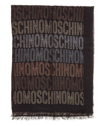 Moschino Wool Scarf In Black