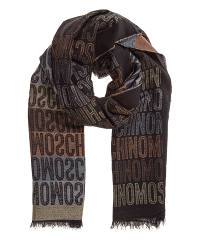 Moschino Wool Scarf In Black