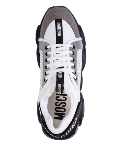Shop Moschino Teddy Bear Sneakers In White