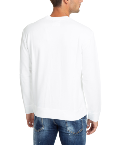 Emporio Armani Logo Print Long-sleeved Sweatshirt In White