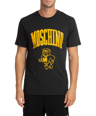 Shop Moschino Varsity T-shirt In Black