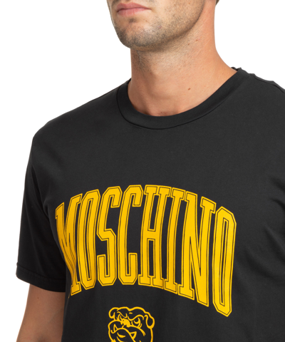 Shop Moschino Varsity T-shirt In Black