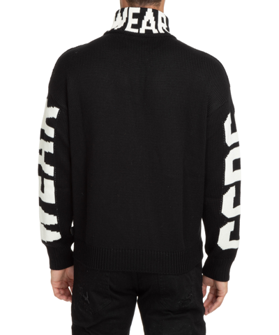 Shop Gcds Band Logo Roll-neck Sweater In Black
