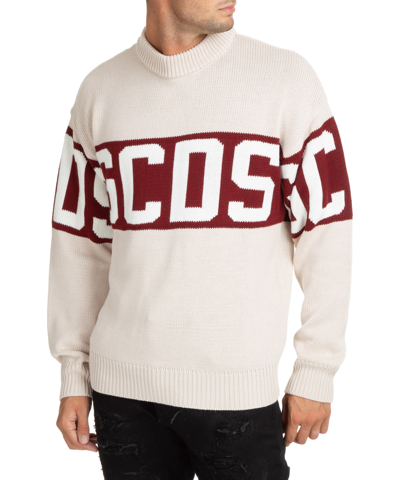 Shop Gcds Band Logo Sweater In Beige