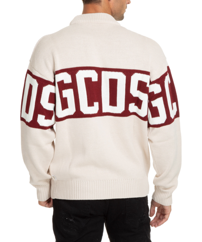 Shop Gcds Band Logo Sweater In Beige