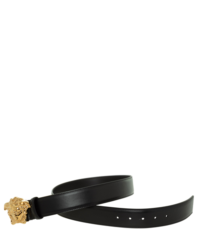 Shop Versace La Medusa Belt In Black